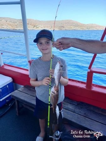 Greece, catch fresh fish on our boat. Fishing Trips in Crete, Chania