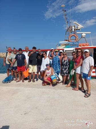 Group Fishing Trip in Crete, Chania. All you can eat and drink in Greece